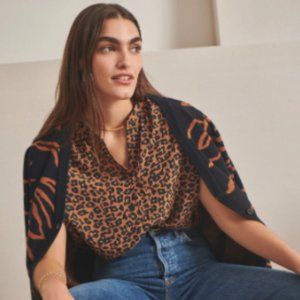 NWT Amour Vert Renata Washable Silk Blouse